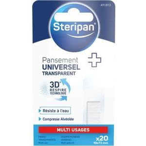 Steripan pleisters, wasbaar, transparant, 20 stuks