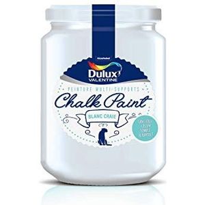 Dulux Valentine Chalk Paint renovatie interieurverf - meerdere ondergronden - kleur: krijtwit - 0,4 l - 5329870