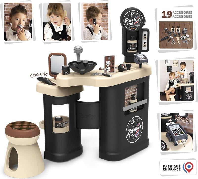 Smoby Barber & Cut - Barber Shop - 19 accessoires inbegrepen - vanaf 3 jaar