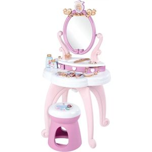 Kaptafel met stoel Vestnes 93x56x36 cm roze en wit [en.casa