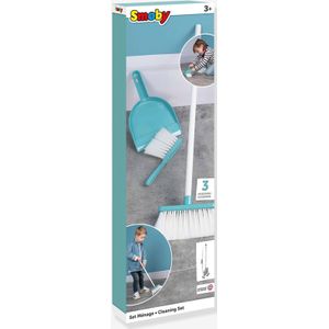 Smoby - Rollenspel - Speelgoedschoonmaakset - bezem, borstel en blik - vanaf 3 jaar