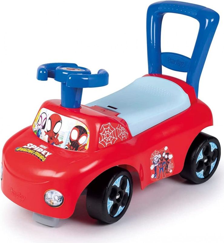 Smoby - Spidey autodrager - loopfunctie - speelgoedkist - kantelbeveiliging