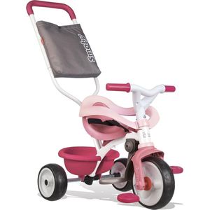 Smoby Be Move Confort Roze Driewieler met duwstang