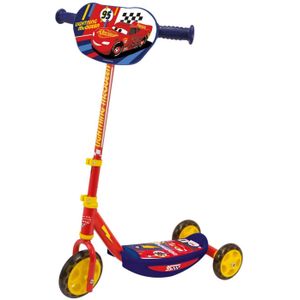 Smoby 750114 - Disney Cars step, 3 wielen scooter, met in hoogte verstelbaar stuur en stevig metalen frame, 55 x 32 x 70 cm, voor kinderen vanaf 3 jaar