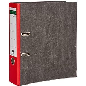 Ordner A4 Wolkenmarmor 80mm rot