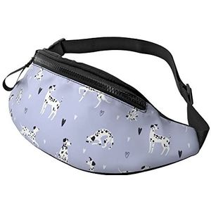 Fietsen Heuptas Grappige Cartoon Gevlekte Honden Unisex Fanny Pack Lichtgewicht, Opvouwbare Taille Fanny Pack voor Dames Mannen Sport 14X35Cm, Heuptas 1475, 14x35cm