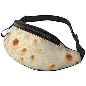 Heuptas Italiaanse tortilla print unisex sport heuptasje opvouwbaar, lichtgewicht heuptasje voor werkfeest mannen 14 x 35 cm, Heuptas 1803, 14x35cm