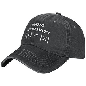 702 Effen hoed vermijd negativiteit grappige wiskunde mode honkbalpet sneldrogende casual hoed unisex voor reizen vrouwen workout, Honkbal Cap14, M