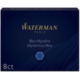 Waterman-vulpeninktpatronen | lang International | Mysterious Blue | 8 inktpatroon