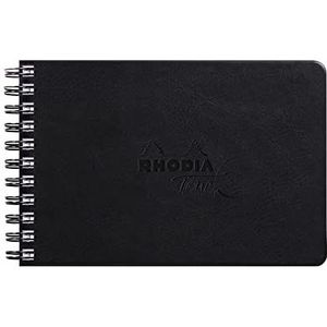 RHODIA TOUCH 116178C - Mixed Media Book - A6 liggend - Clairefontaine Paint'On multifunctioneel papier, extra wit, 250 g/m², 40 pagina's niet microgeperforeerd, volledige binding
