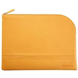 Rhodia 116747C - Rhodiarama pochette zippé en simili cuir italien - taille L (21x28 cm) ORANGE