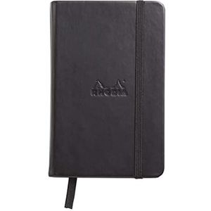 Rhodia 118569C Web Notebook (ivoor, 90 g, DIN A6, 10,5 x 14,8 cm, gelinieerd, dot grid) 1 stuk, zwart