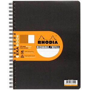 Rhodia ExaBook Refill – A4+ Zwart geruit