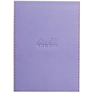 RHODIA 138109C – klembord + notitieblok – nr. 13 Iris – A6 – kleine ruiten – 80 vellen afscheurbaar – wit papier 80 g – pennenhouder – kunstleer – collectie Rhodiarama