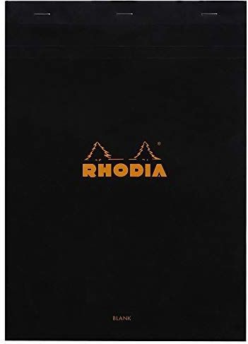 Notizblock Rhodia Nr. 18 A4 blanko 80 Blatt schwarz