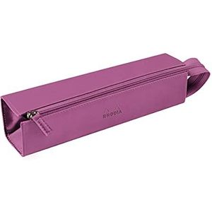 RHODIA Rhodiarama, 319021C, etui, lila, 23 x 5 x 5 cm, platte opening voor gebruik als potlood, kunstleer, voor het opbergen van pennen, potloden, viltstiften, kleine accessoires