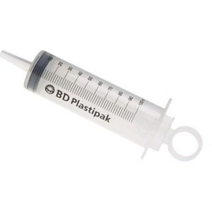 BD Plastipak injectiespuit 100ml 3-delig met cathetertip 25 stuks