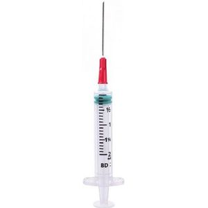 BD Emerald 2ml spuit + rode optreknaald 18G