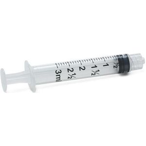 Spuit BD Plastipak 3ml 3-delig Luer-Lock - 100 stuks