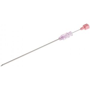 BD Yale spinale naalden met Quincke punt 18G roze 1,2x90mm