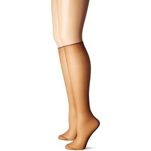 DIM Dames Hold-Up Kousen, Transparant (pak van 2), Beige (Gazelle 825), one size