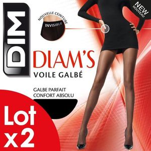 DIM - Diam's Voile - Panty's - Zwart - Set van 2 - 22 denier