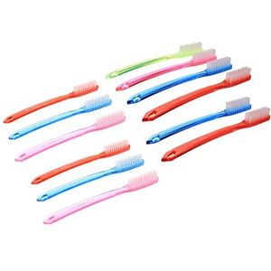 Artibetter Tandenborstels met harde haren, extra schoon 12 stuks rokers tandenborstels volwassenen handmatige tandenborstel met groot oppervlak borstelharen voor mannen en vrouwen (willekeurige kleur)