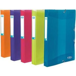 10 x Oxford Sammelbox PP School Life A4 2,5cm farbig sortiert