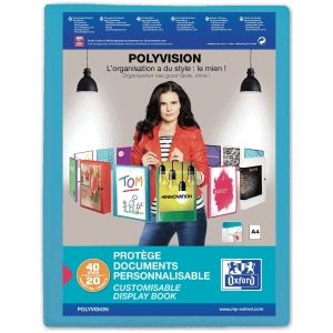 Elba Polyvision Showalbum, A4, 20 tassen, blauw