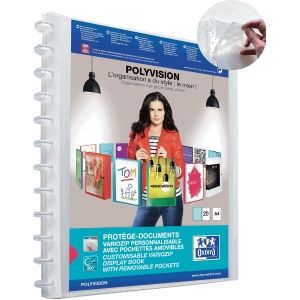 10 x Oxford Sichtbuch polyvision A4 PP vario-zipp-Prinzip 20 Hüllen tr