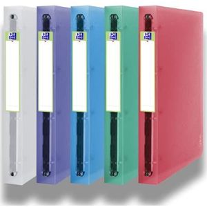 OXFORD Ordner 2nd Life A4XL, rug 40 mm, 4 ronde ringen, polypropyleen, verschillende kleuren