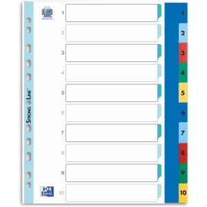 Register A4+ PP-Folie 1-10 A4 farbig