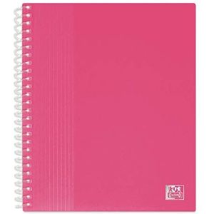 Oxford Documentenbescherming, spiraalbinding, School Life A5, 80 weergaven / 40 hoezen, polypropyleen, roze, 10 stuks