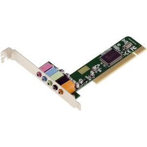 KALEA-INFORMATIQUE - 4.1 PCI-geluidskaart - 4 Kanalen - Micro-luidsprekers Voor Achter Met CMI8738-chipset
