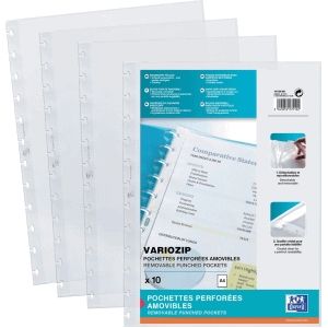 Ersatzh&#252;llen manageMe! A4 PP vario-zipp-Prinzip transparent VE=10 st&#252;ck