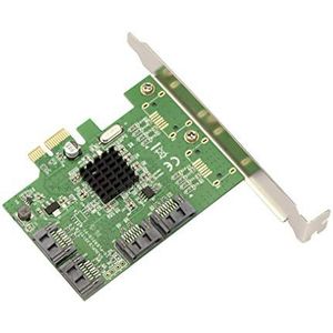 KALEA INFORMATIQUE PCI Express (PCI-E) Controllerkaart 4 poorten SATA 3 6G met CHIPSET Marvell 88SE9215 - PCIe 1x
