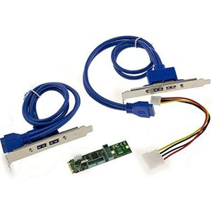 KALEA-INFORMATIQUE M.2 (M2 NGFF) PCIe M of B+M Key 4-poorts USB 3.0-kaart met NEC D720201-chipset