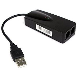 KALEA-INFORMATIQUE Fax-adapter 56K modem naar USB-poort met twee RJ11-aansluitingen. CONEXANT chipset