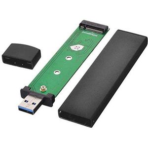 Kalea Informatique USB-stick voor SSD M2 op USB3 (USB 3.0 Superspeed) - voor SSD M2 SATA formaat 2230 2242 2280 - behuizing van aluminium, zwart