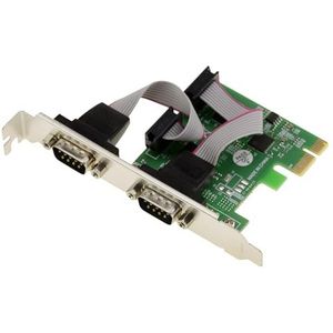 KALEA-INFORMATIQUE PCI Express PCIe seriële RS232 2-poorts besturingskaart met ASIX-chipset met lage en hoge profielsteunen