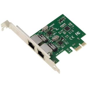 KALEA-INFORMATIQUE PCI Express PCIe 2 Port RJ45 Gigabit Ethernet 10 100 1000Mbps 1G netwerkcontrollerkaart. Dual Chipset Realtek Equerres Laag en Hoog Profiel.