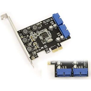 KALEA-INFORMATIQUE PCI Express PCIe naar USB 3.0 2-poorts interne USB3 19 punten 5G-controllerkaart met NEC-chipset. Beugels voor laag en hoog profiel meegeleverd