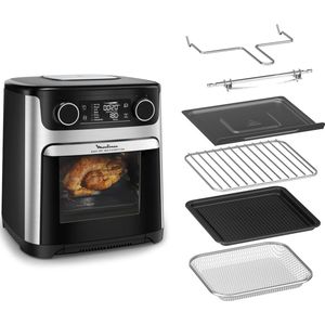 Moulinex Easy Fry Multifunction AL556DF0 friteuse Enkel 15 l Vrijstaand Heteluchtfriteuse Zwart, Roestvrijstaal