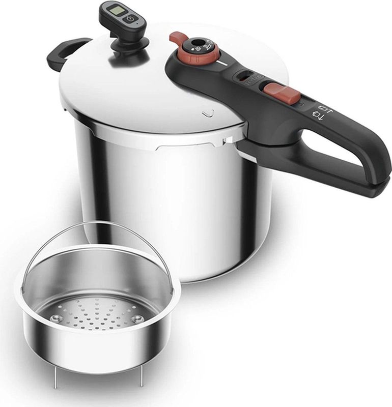 Tefal - P2594401 - Snelkookpan - 8L - Afneembare Timer, 5-Puntsveiligheidssysteem