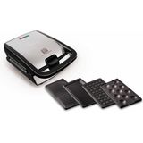 Tefal Snack Collection SW854D - Contactgrill - Tosti ijzer - Anti-aanbaklaag - 4 verschillende platen - RVS