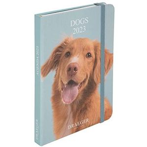 Drager Paris Zakagenda 2023 voor honden, 12 foto's, 11,5 x 16 cm, hardcover bladwijzer, 7 talen, 1 week op 2 pagina's, FSC®-gecertificeerd papier