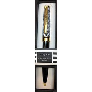 Draeger Paris balpen ""I Love You"", zwarte tekst, zwarte inkt, cadeau-idee voor liefde, vriendin, broers en zussen, ouders, vriendin, geliefden, geschenkdoos