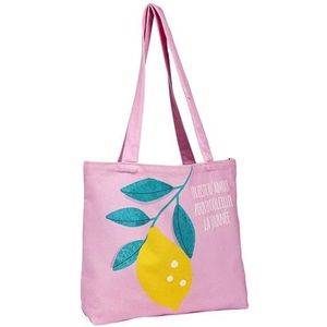 Draeger - Tote Bag liefdeszeste – licht, robuust en ultra-zacht – ruime binnenkant – draagtas van 100% katoen – robuuste en comfortabele schouderbanden – herbruikbare boodschappentas, liefdeszest, 30