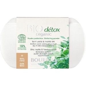 Bourjois Bio Détox Organic Perfecting Powder - 55 Dark Beige - 9 g - organische gezichtspoeder make-up