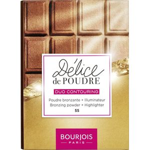 Bourjois Delice De Poudre Bronzer & Highlighter - 55 Highlighter & Universal Tan